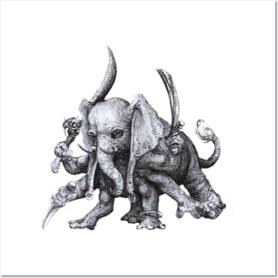 elephant warrior - Ganesh Inspo Posters and Art